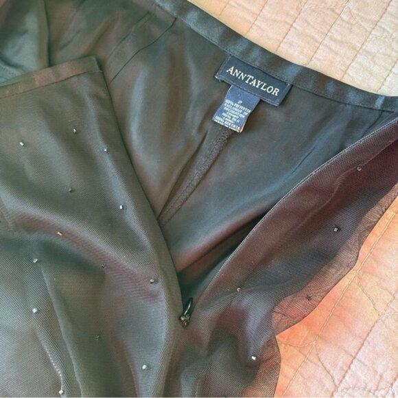 Ann Taylor Black Pants with Sequins Size: 2 - Picture 3 of 8